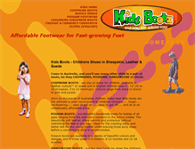 Tablet Screenshot of kidsboots.com.au